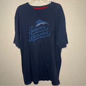 Tommy Bahama Graphic T Shirt Men’s L Blue Fish Logo Relax Fit Casual